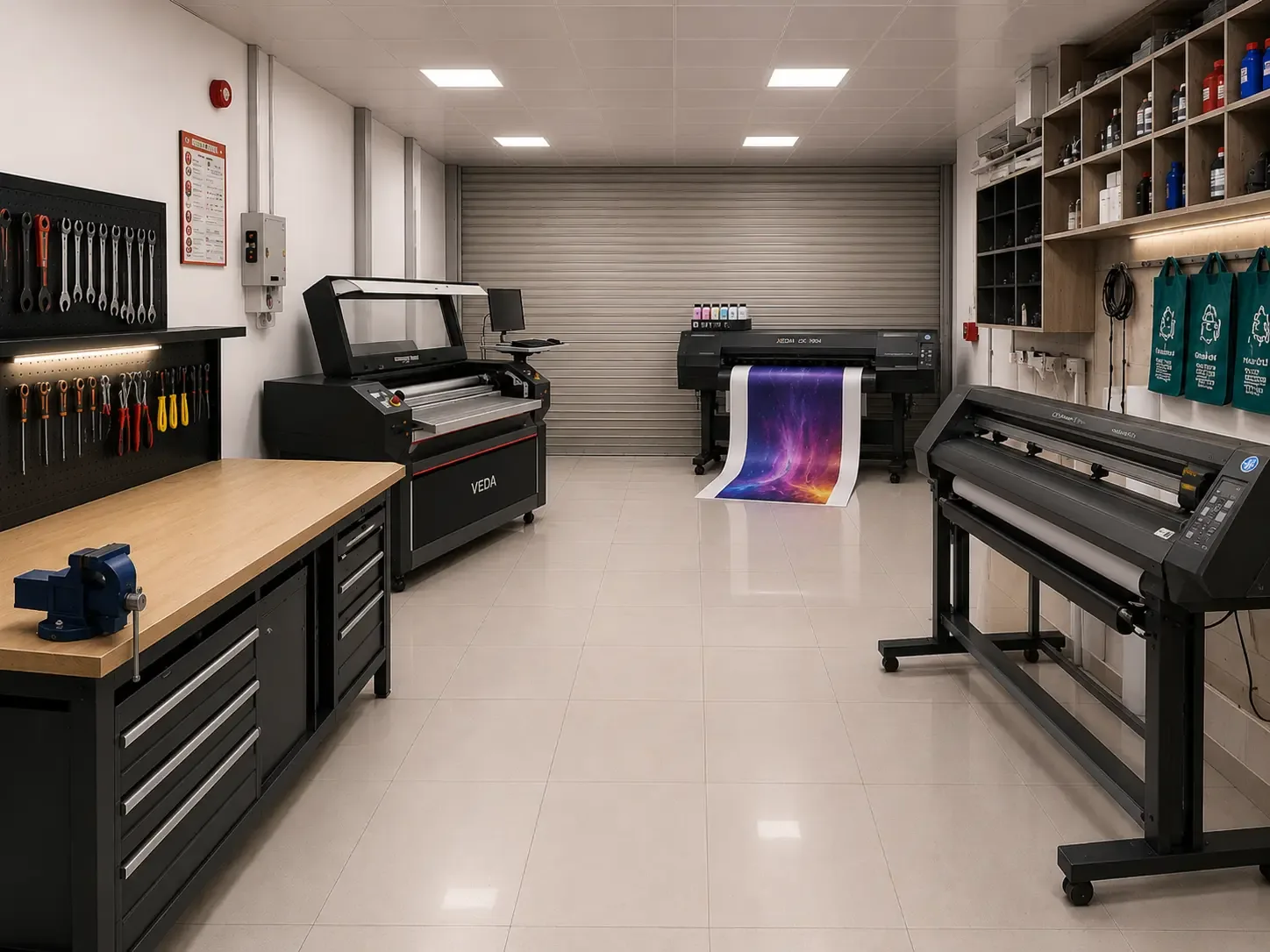 Al-Rashid Sign fabrication workshop in Riyadh