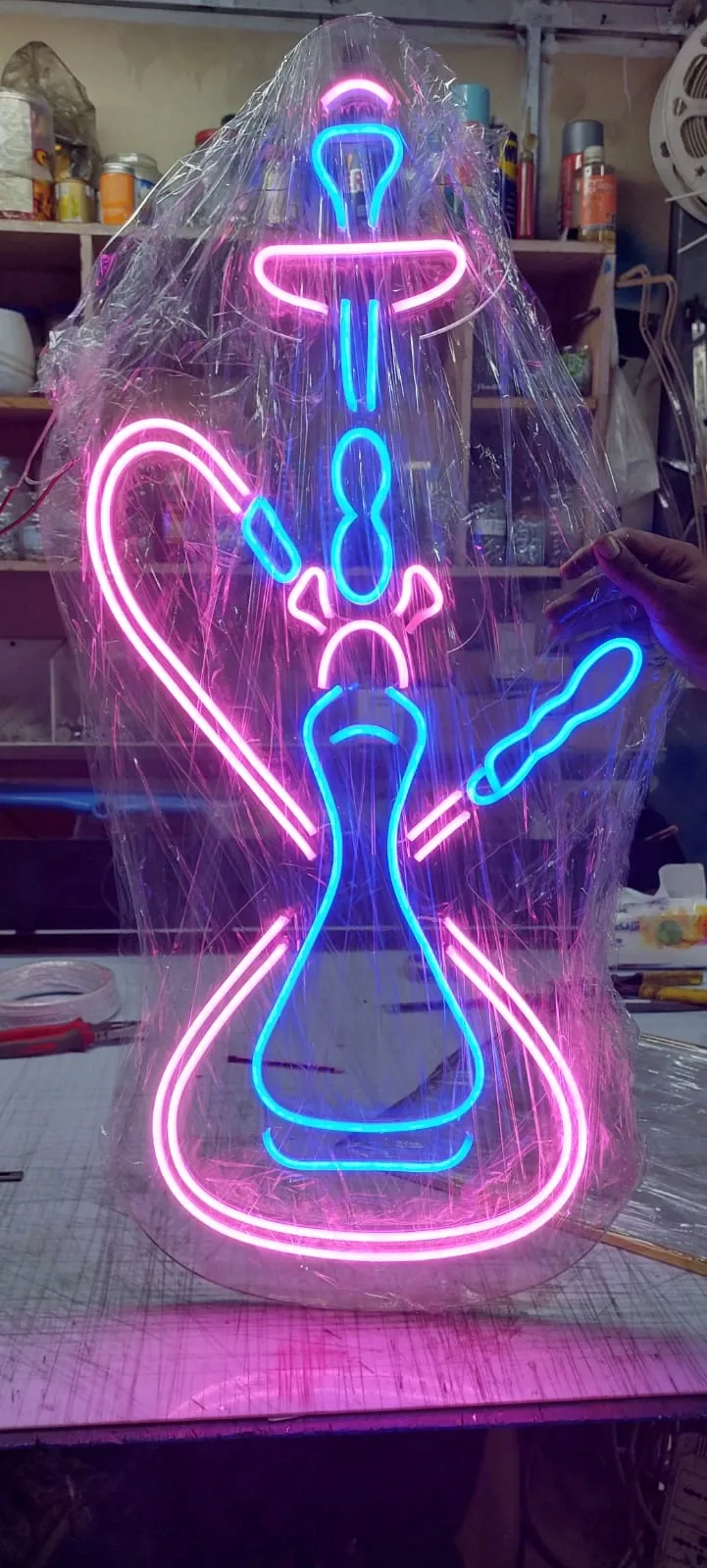 Sheesha — hand-bent glass neon sign