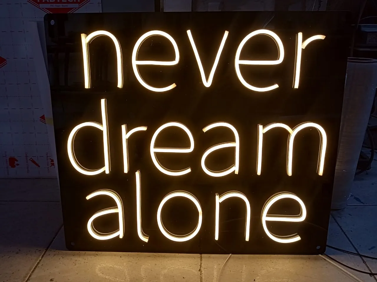 Custom LED neon sign made in Riyadh by Al-Rashid Sign